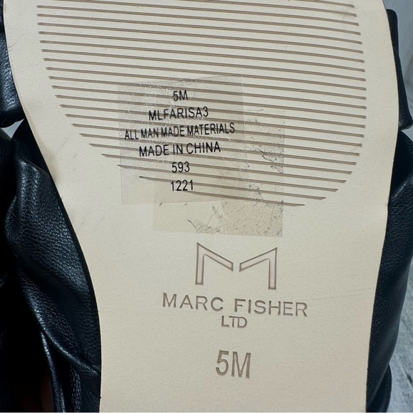 New Marc Fisher Farisa 3 Knot Square Toe Slide Sandal #382 - Picture 8 of 9